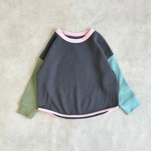 80-120 日单 markeys 马牌 男童女童拼色针织衫日本原单童装