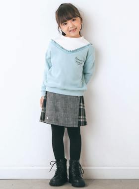 90-120 日单贵牌 slapslip 女童格子半身裙裙裤日本原单童装