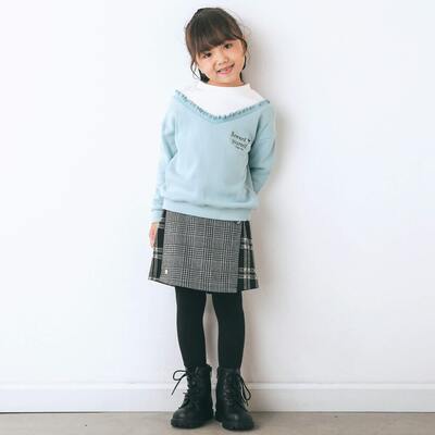90-120 日单贵牌 slapslip 女童格子半身裙裙裤日本原单童装