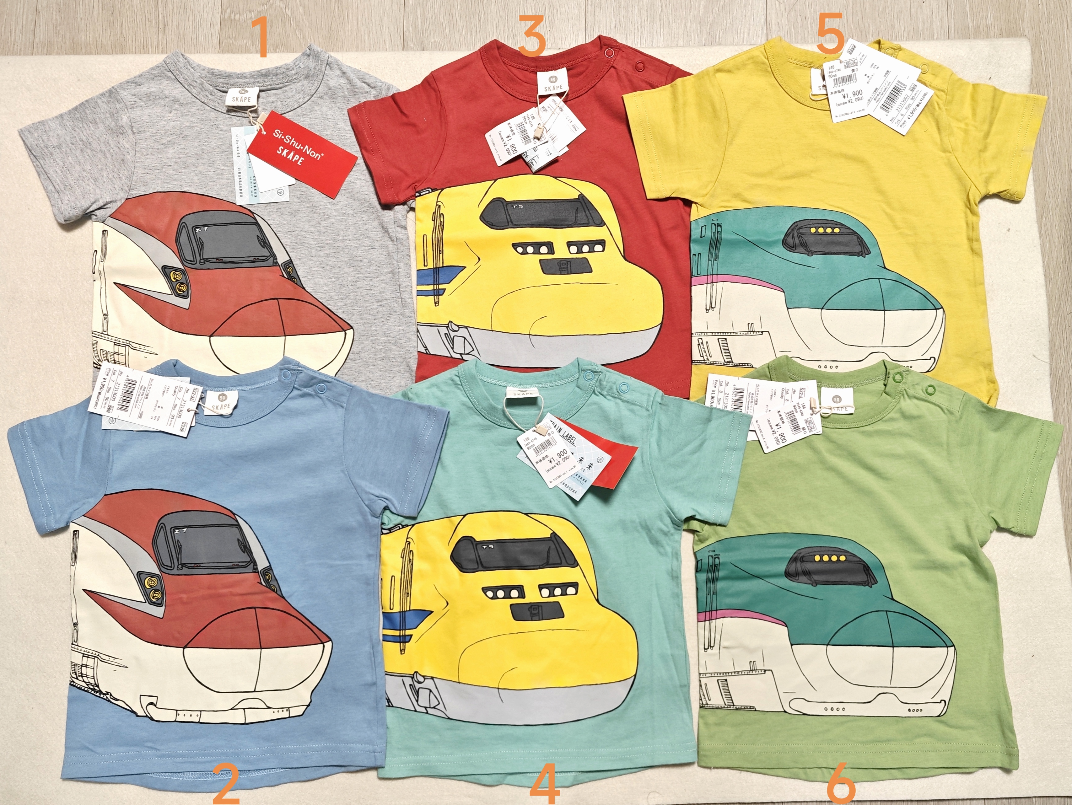 90-120 日单 sk@pe 男童纯棉火车新干线JR印花短袖T恤日本原单