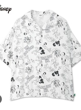 M-4XL 日单贵牌 LP dsn联名男款女款成人夏季短袖衬衫日本原单