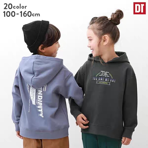 100-160 日单 dev 男童女童加绒连帽卫衣成人亲子装外贸童装