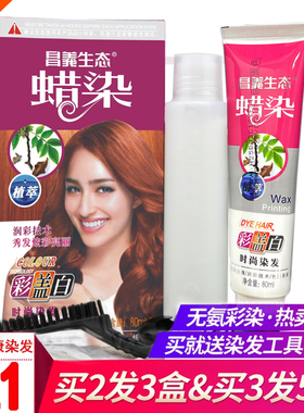 染发剂黑茶色黑色女泡泡天然无刺激正品品牌植物纯自己在家染发膏