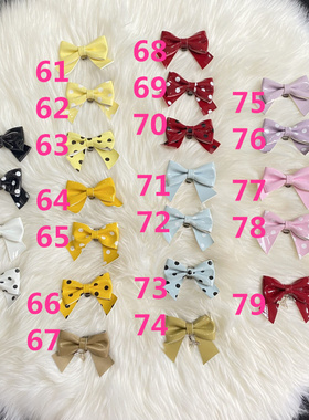 21do原创Lolita波点鞋夹蝴蝶结洛丽塔甜系鞋花鞋扣甜美可爱印花