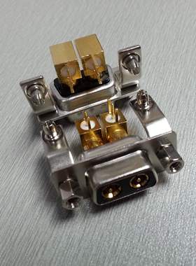 黑色射频同轴式2W2母座接插件智能设备D-SUB连接器弯脚90度母插座