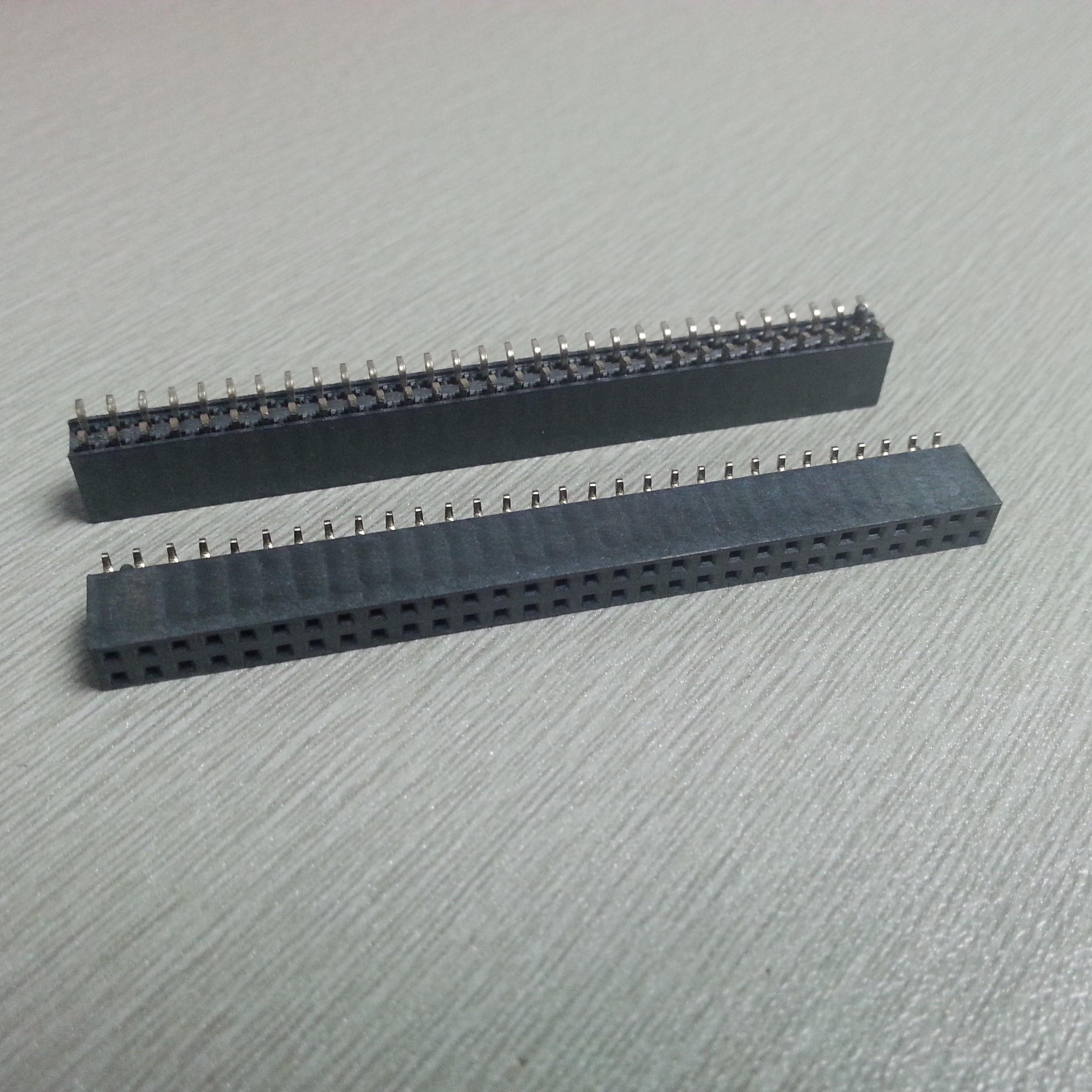新品塑高6.35mm间距2.0mm 2x30PIN贴片排母SMT接插座带柱排针座