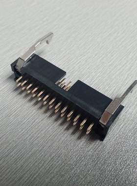 间距2.54mm 直插简牛 带金属钩 2*12PIN插座 BOX 耐高温简易牛角