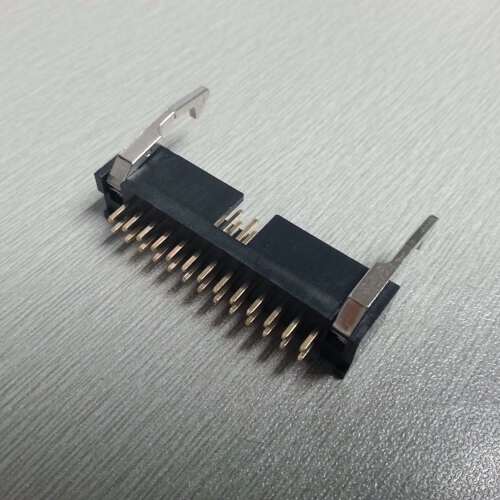 间距2.54mm 直插简牛 带金属钩 2*12PIN插座 BOX 耐高温简易牛角