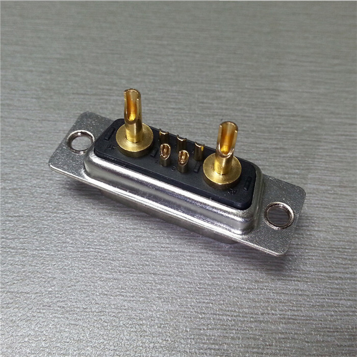 优质大电流焊线式d-sub7W2公头插座插头DB型5+2针座连接器 镀金3U