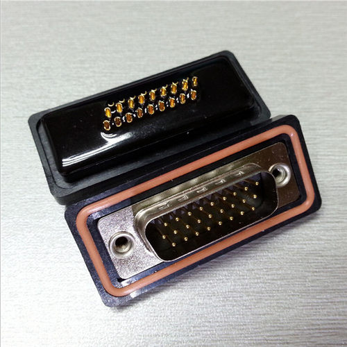 优联康高密度防水HDB26焊线公座 矩形d-sub26pin公头连接器接插件