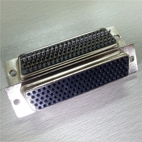优质矩形HDB104PIN母头连接器 高密度5排焊线式D-SUB104孔D型插头