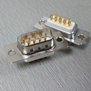 现货车针DB9公头白色串口D 9P金属壳 sub九针镀金RS232连接器J18E