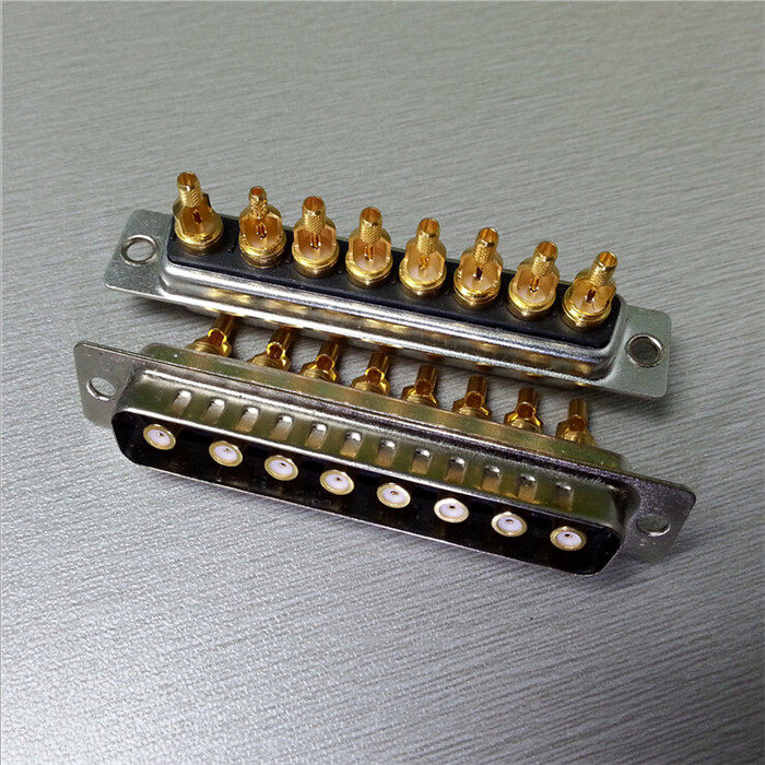 D-SUB混装8W8射频焊线公头插座