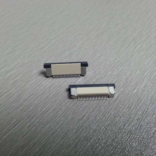 FPC软排线插座 卧贴下接式 20PIN抽拉式连接器 间距0.5mm 耐高温