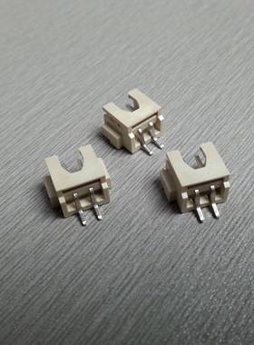 SMT连接器 XH2PIN卧式贴片针座 XH2A卧贴米黄色接插件 耐高温针座