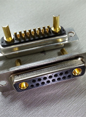 优质DB17W2大电流D-SUB焊线母头连接器 混装DB15+2芯电源线插头座