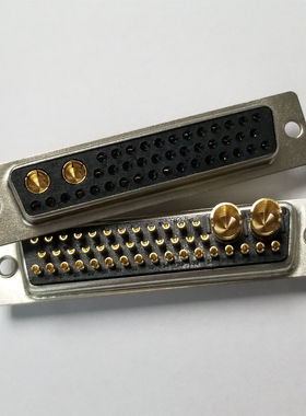 New混合大电流DSUB43W2公母头焊线式连接器D型矩形DB41+2电源插头