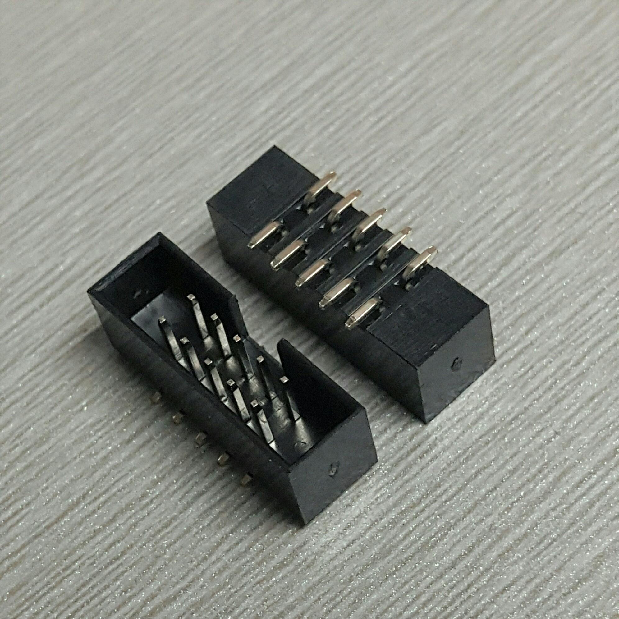 2.0mm间距贴片简易牛角座 10PIN表贴简牛插座 新品排线连接器图片