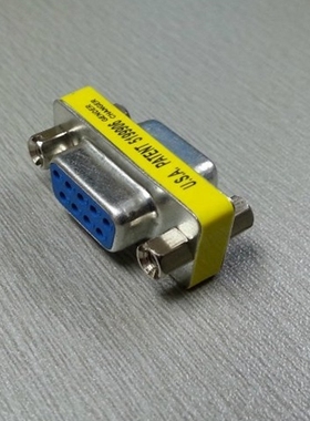 DB9P转接头连接器 优联康DCG9孔转9孔接口 蓝色D-SUB9母转9母插头