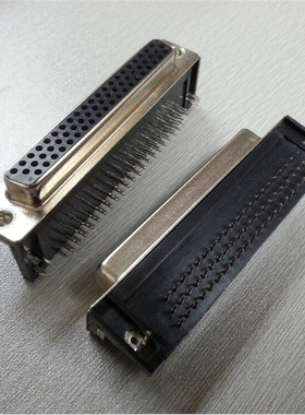 优质HDR62P弯脚90度弯脚母座 三排62孔卧式矩形D型dsub插座连接器