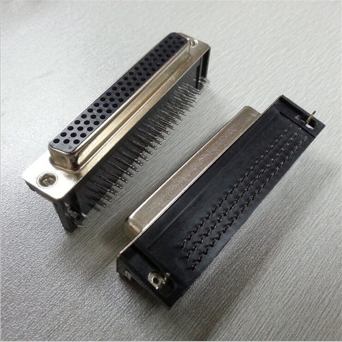 优质HDR62P弯脚90度弯脚母座 三排62孔卧式矩形D型dsub插座连接器