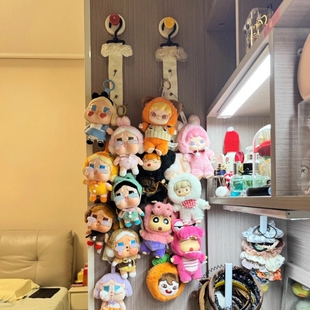 dimoo搪胶娃娃收纳挂架上墙壁挂拉布布星星人毛绒玩偶整理挂钩夹