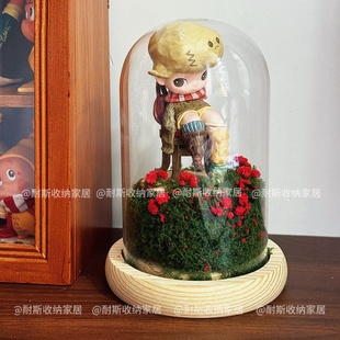 如果今天星期八dimoo造景材料包手办发光氛围灯展示盒防尘玻璃罩