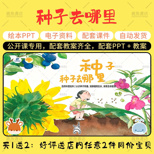 【种子去哪里】大中小班语言绘本PPT教案幼儿园老师上课配套课件