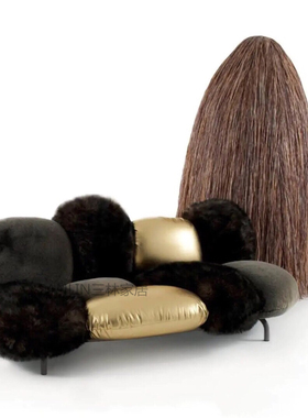 意式Cipria沙发设计师新款edra毛毛茸创意大脚怪奢华客厅大小户型