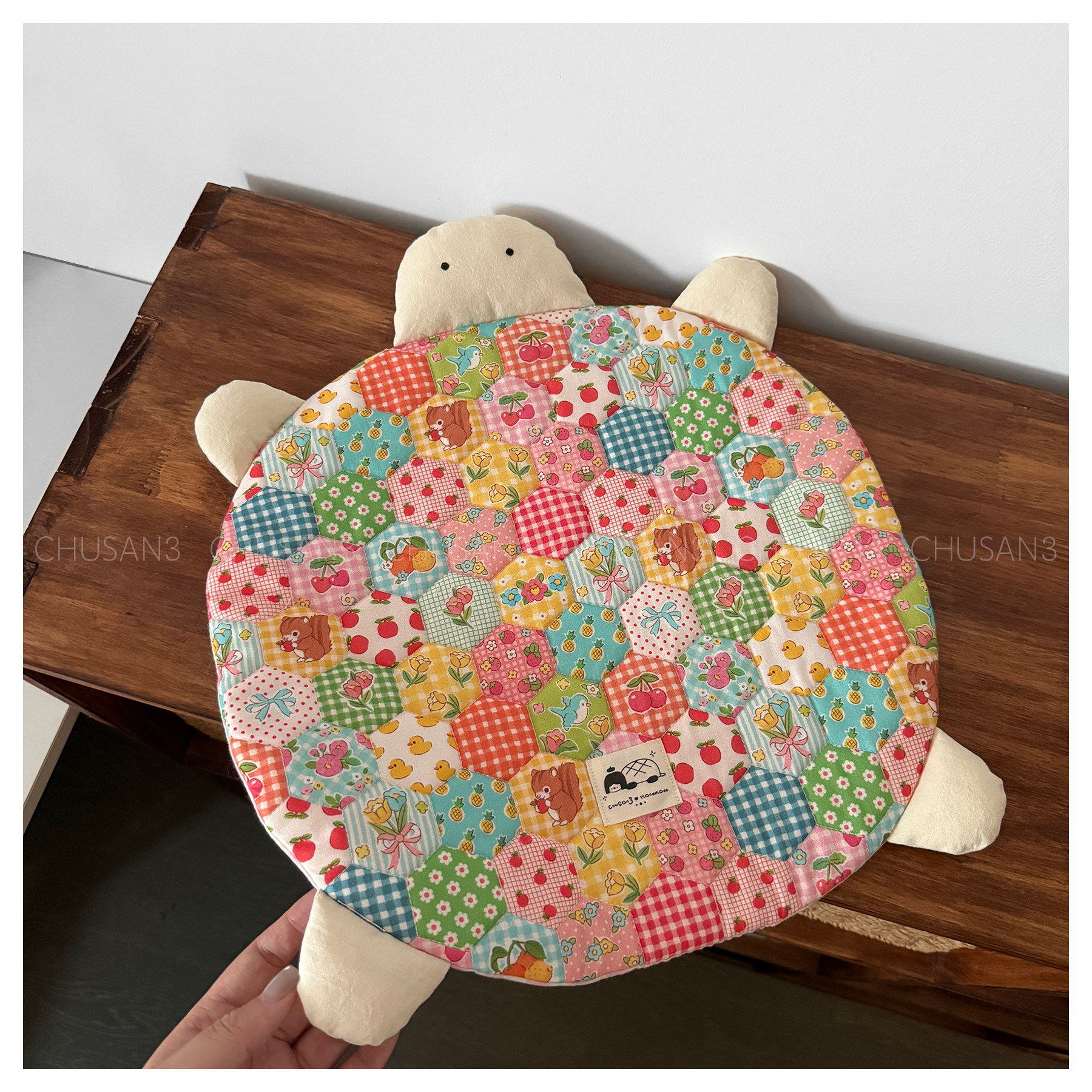 thumbnail for ChuSan, the third year of junior high school|turtle table pad, mouse pad, coaster, cushion cushion, cute cartoon placemat, photo gift, handmade