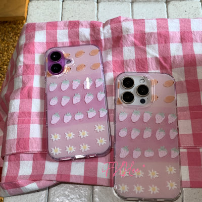 iFHHee“草莓雪人”原创设计手绘风闪闪双层imd手机壳iPhone手机