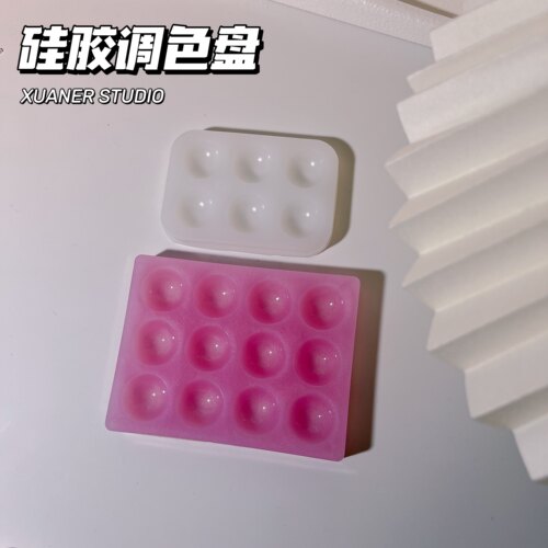 璇儿手作丙烯上色硅胶调色盘调胶板调色板调色盘易清洗