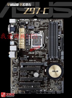 库存 Asus/华硕 Z97-C 主板 1150针 支持4790K E3-1230-V3 带M.2