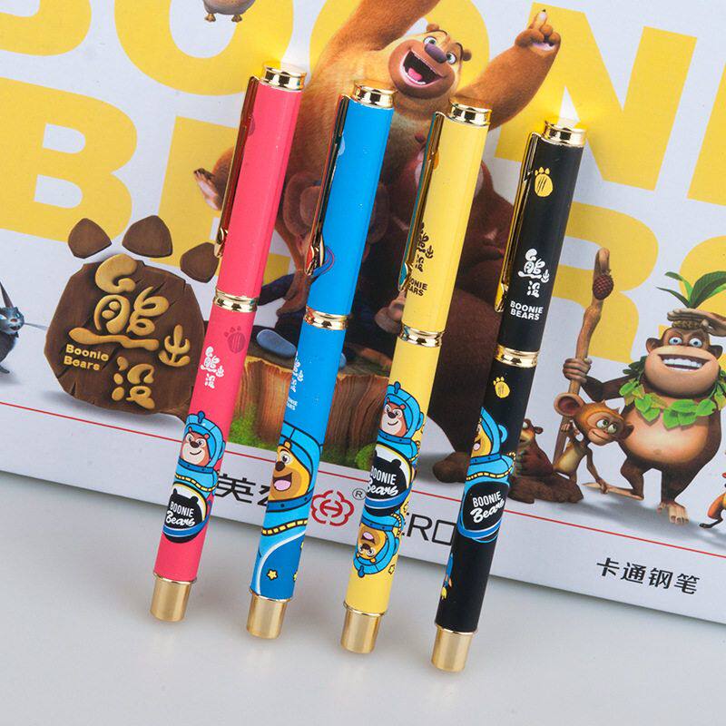 卡通儿童练字英雄墨水笔笔书法正姿系列用学生墨囊钢笔熊出没可用