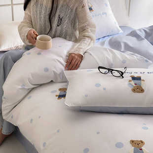 k姐公主风100全棉床上四件套轻奢高端数码印花纯棉床单床笠被罩三