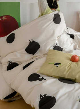 ins公主风全棉四件套100纯棉被罩床笠款单人轻奢高级感床上用品三