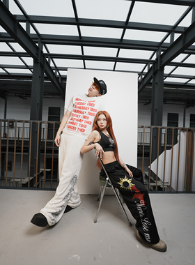 HoneYmoon两色原创双层网眼轻薄可收街舞爵士舞长裤荭荭驴子同款