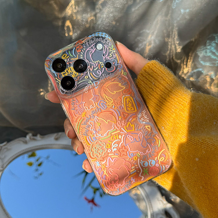 适用于苹果iPhone小米VIVO华为OPPO手机壳小马新年可爱粉色透明软壳男女通用保护套流光镭射原创发财彩虹好运,3C数码配件,手机保护套/壳,淘宝优惠券,粉丝福利购,淘宝优惠卷