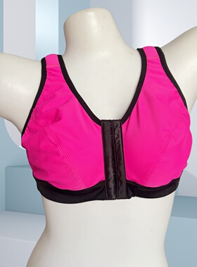 #822欧美外贸无钢圈运动内衣薄款宽肩带前扣瑜珈运动文胸90BG100H
