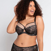 704大码 大罩杯超薄蕾丝内衣上托有钢圈大胸显小文胸罩9095FGHIJKL