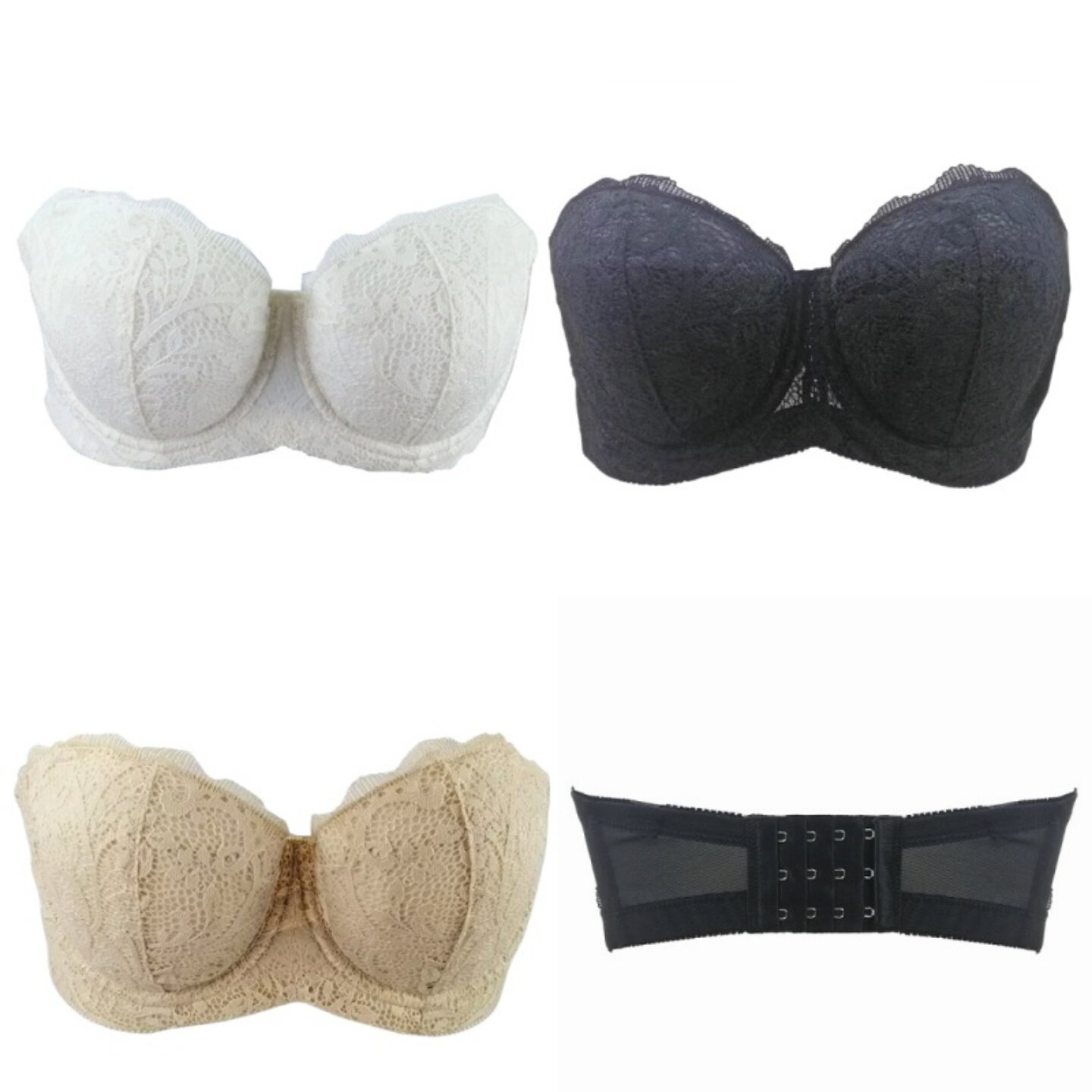 拍大一个杯#533夏季抹胸大杯文胸半杯无肩带软钢圈大胸内衣CEFG杯