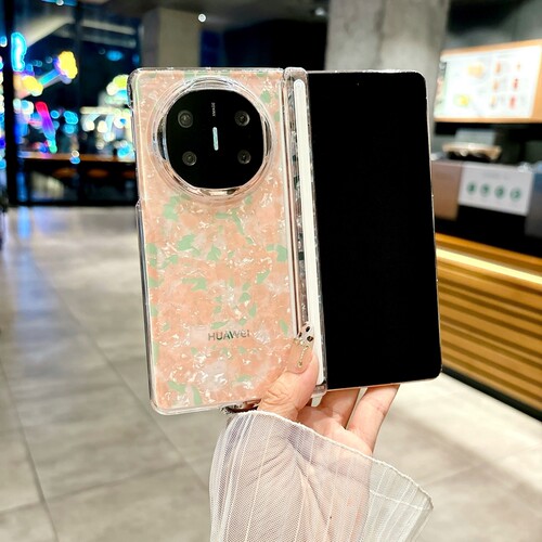 适用华为matex6的手机壳x5外壳新款典藏版mate折叠屏metex贝壳纹mx铰链磁吸matx6带中轴metax保护套matax网红