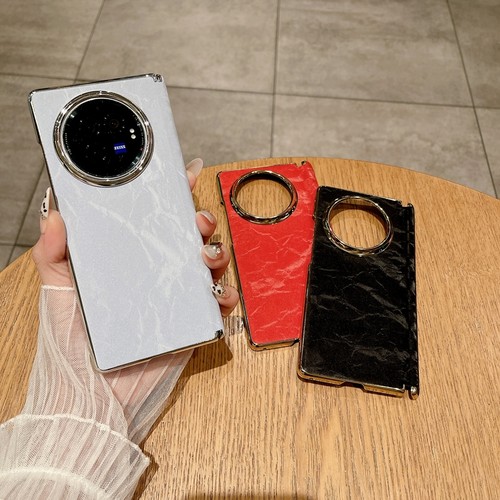 适用vivoxfold3手机壳xfold3pro磁吸中轴后壳vivo x fold5折叠屏por高级感xflod3保护套vivofold新款电镀绒布