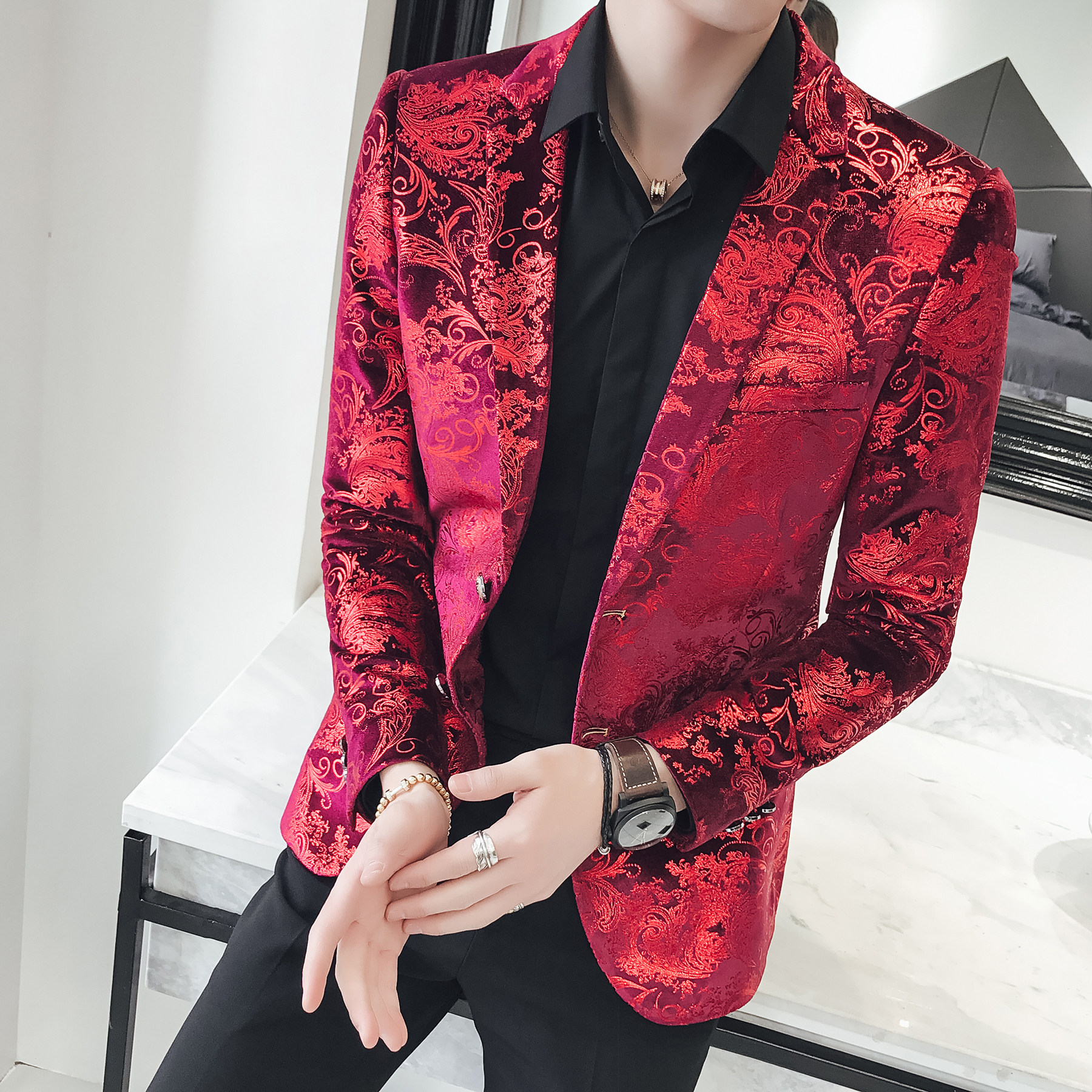 【长期出货】跨境西服大码秋冬款D219-7773-P120,男装西服,电商A199(原D219）