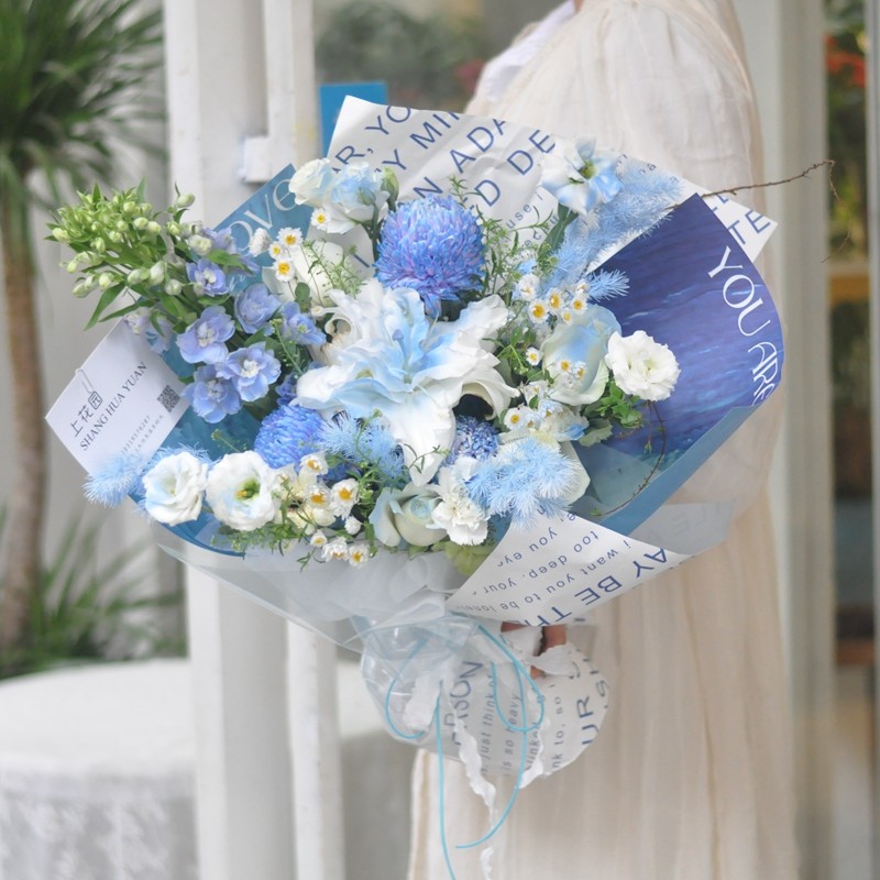 碎冰篮蓝色绿玫瑰男朋友乌梅子酱