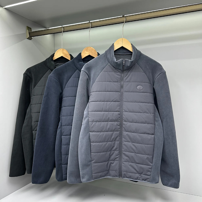 强效保暖100羊毛絮片气绒衣秋冬男户外时尚休闲立领夹克内胆外套
