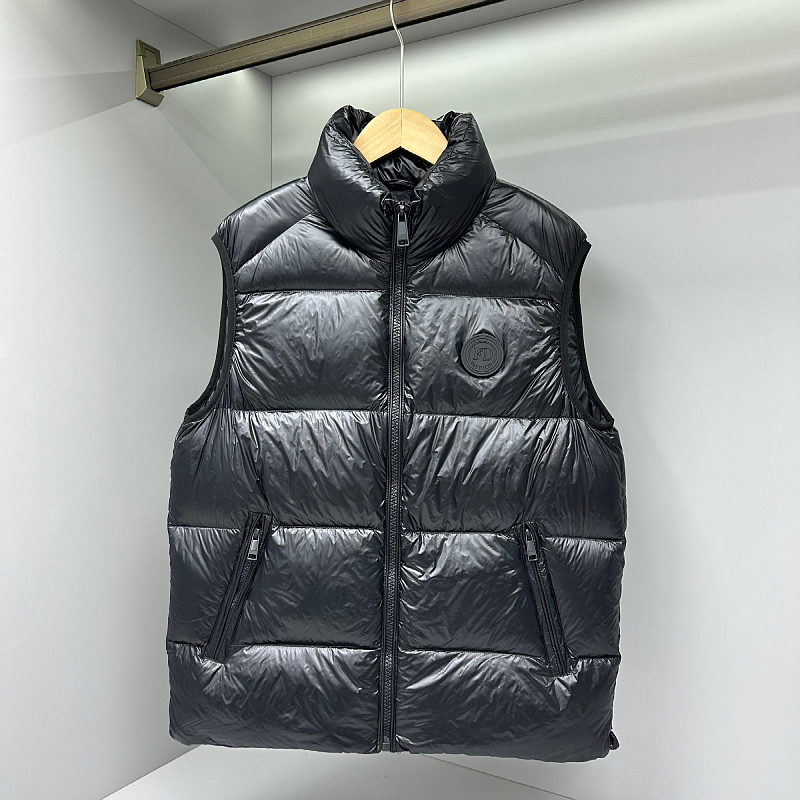 85白鸭绒厚款马甲高充绒高蓬松男士防风保暖立领休闲羽绒服马甲