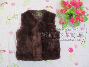 特价清仓男装獭兔毛绒兔毛皮毛一体男生式士皮草马甲背心坎肩新款