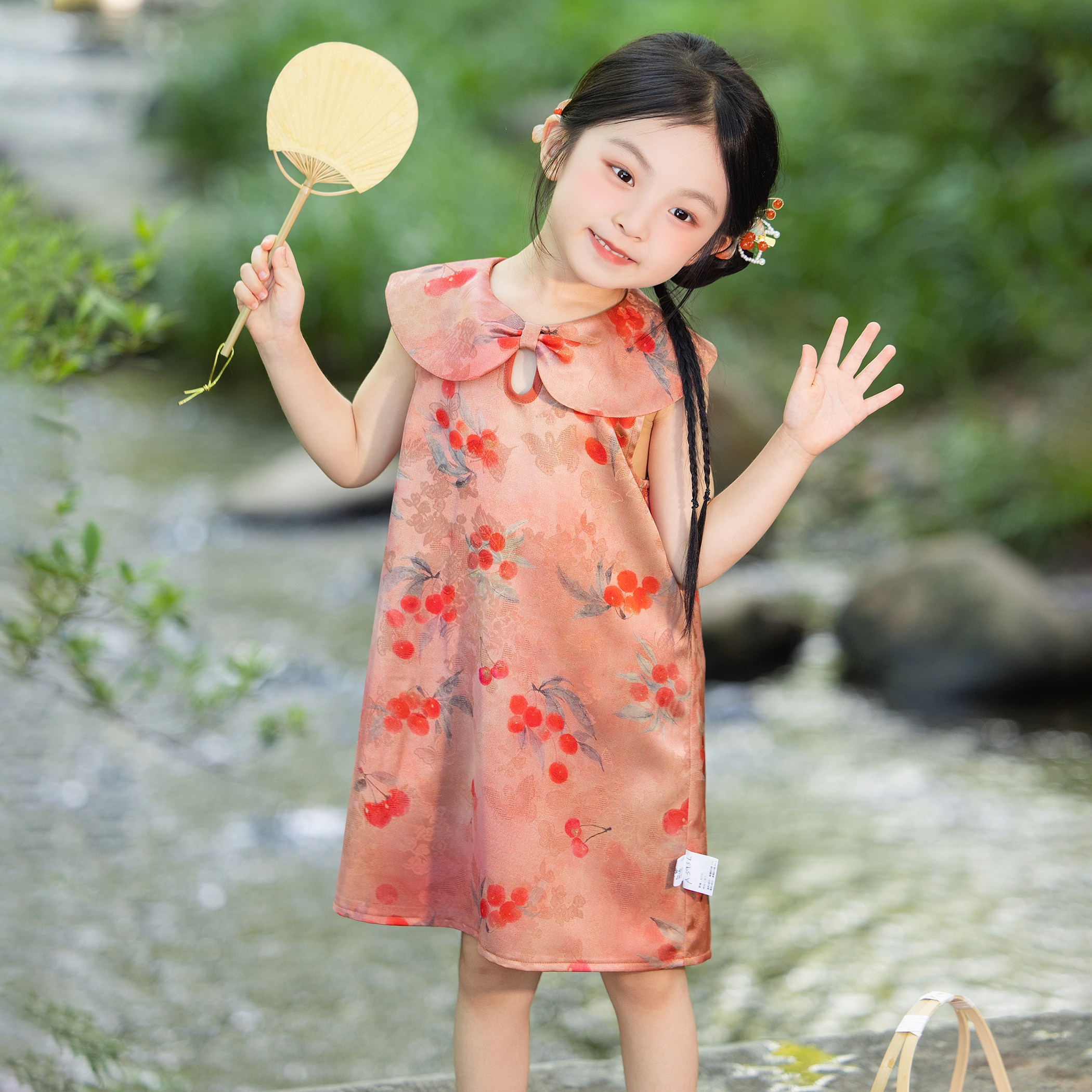 汉服女童2026夏季款儿童新中式国风旗袍裙女孩仙气薄款公主连衣裙