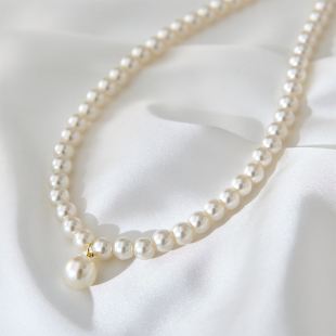 古月家儿童白色珍珠项链女宝古风项圈搭配女童汉服旗袍民族风饰品